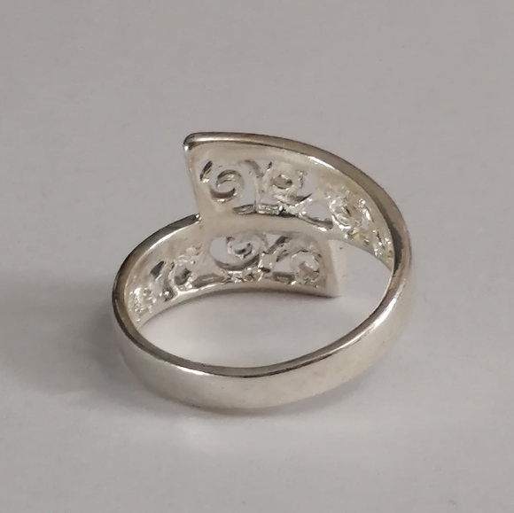 Y2K Sterling Silver Filigree Wrap Ring - Picture 8 of 10